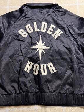 78&Sunny Women's Black Golden Hour Bomber Jacket, XL, NWT